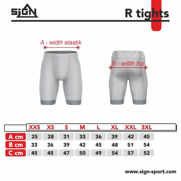 r tights size chart