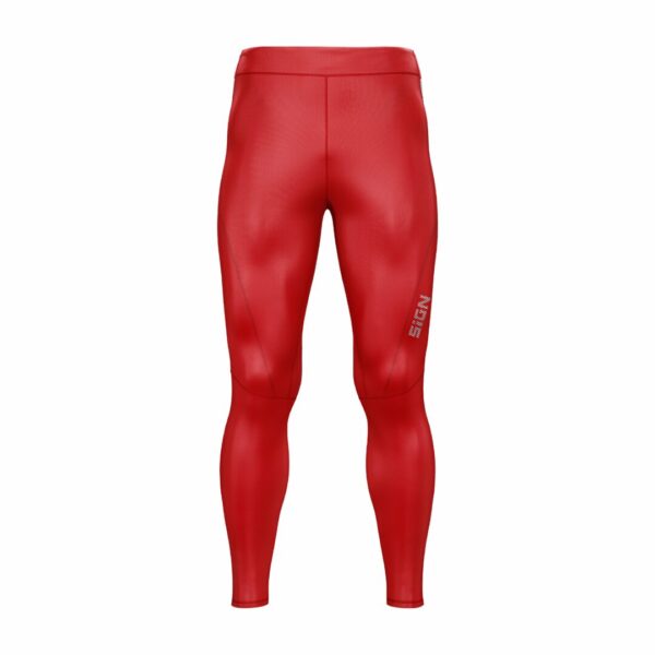 sign long tights vivid red front