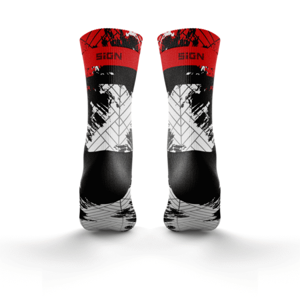 cew socks crimson edge back