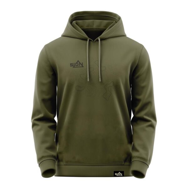 Sign Casual Hoodie Olive