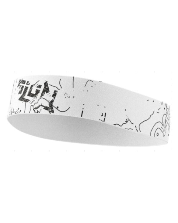 SIGN Race Headband White/Black Map